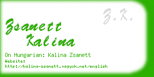 zsanett kalina business card
